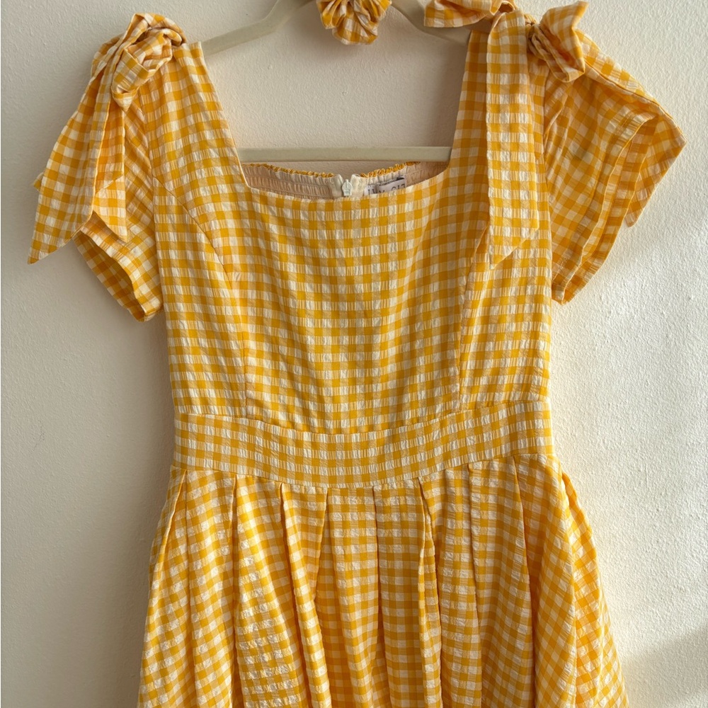 Ivy City Co Yellow Gingham Dress